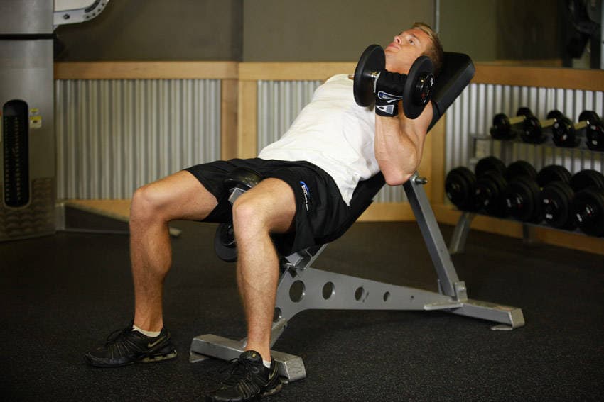 Alternate Incline Dumbbell Curl 1