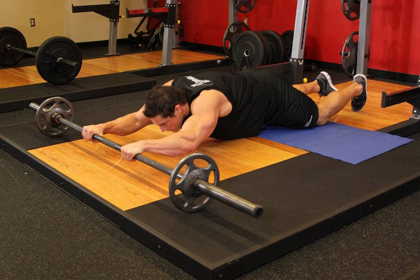 Barbell Ab Rollout - On Knees 2