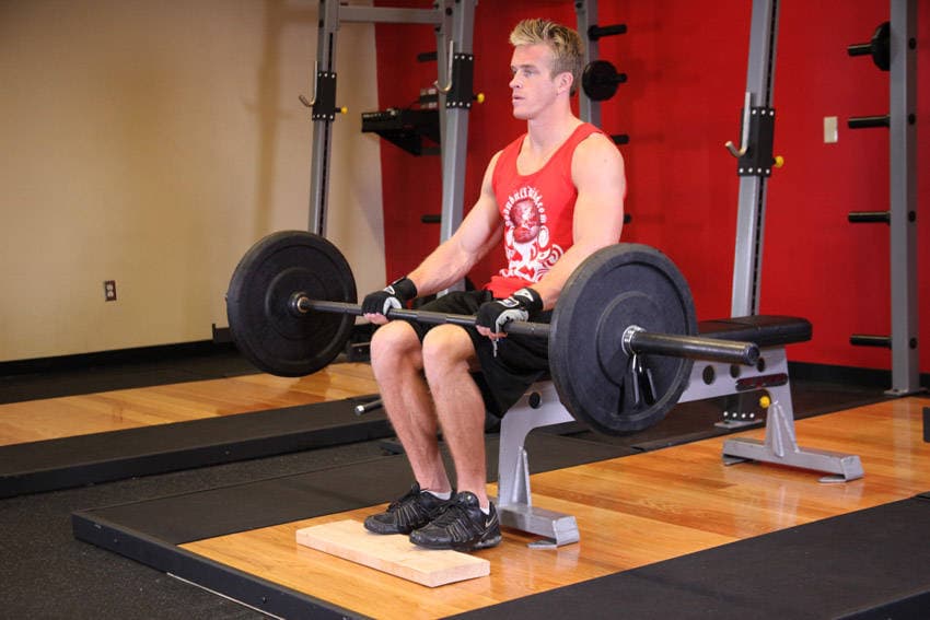Barbell Seated Calf Raise — البداية