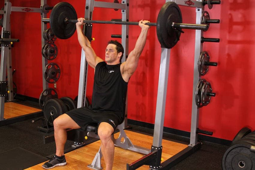 Barbell Shoulder Press — البداية