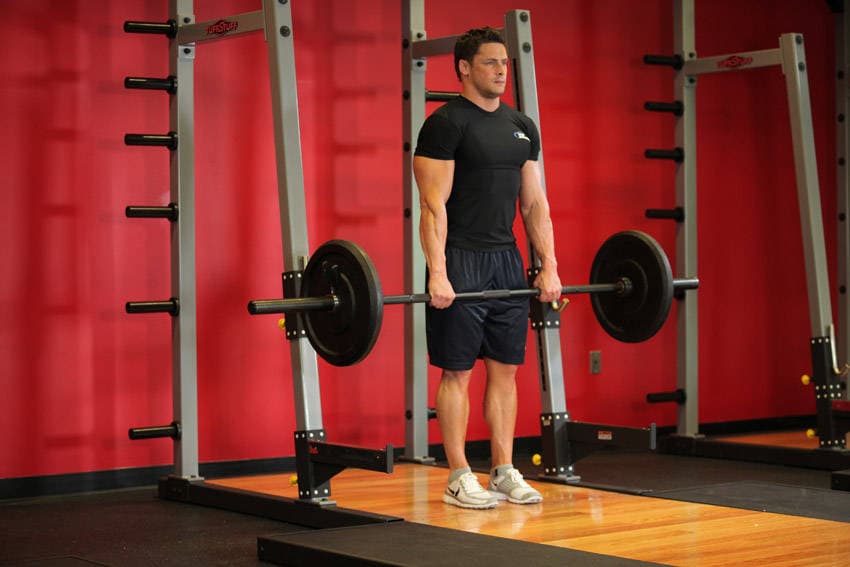 Barbell Shrug — البداية