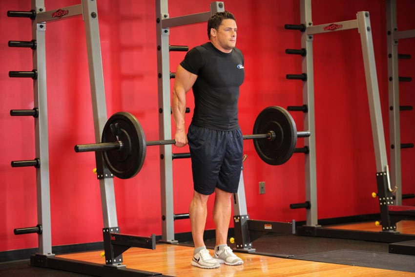 Barbell Shrug Behind The Back — النهاية