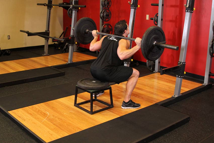 Barbell Squat To A Bench — النهاية