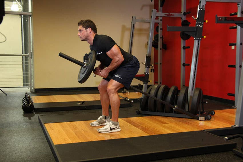 Bent Over Two-Arm Long Bar Row — النهاية