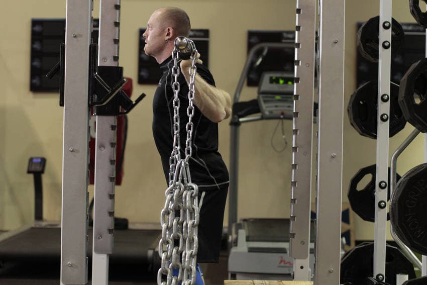 Box Squat with Chains — البداية