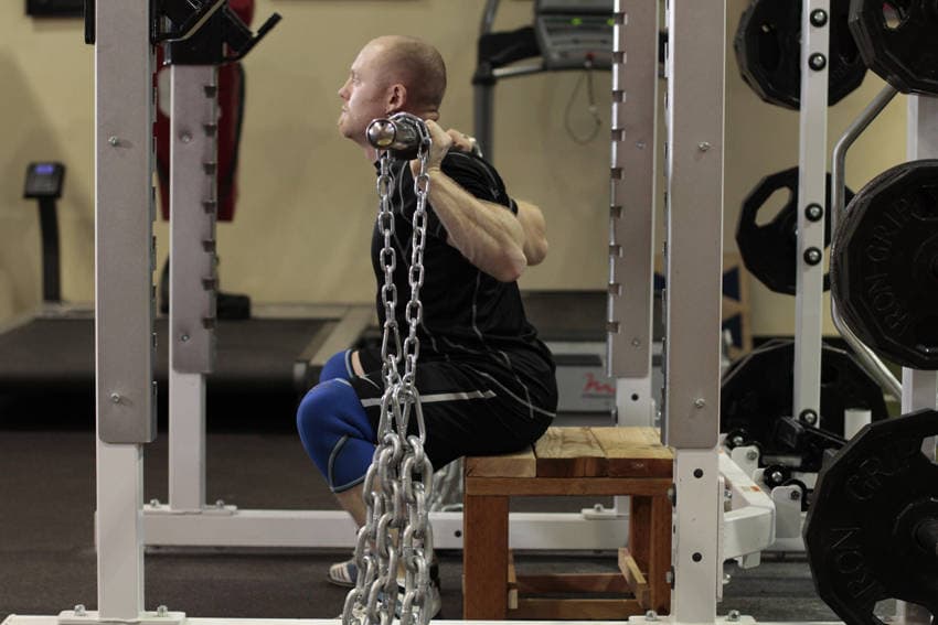 Box Squat with Chains — النهاية