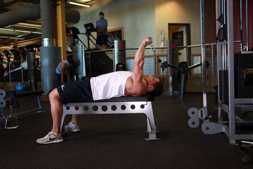 Cable Lying Triceps Extension — النهاية
