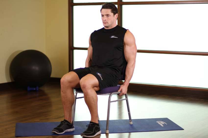 Chair Leg Extended Stretch — البداية