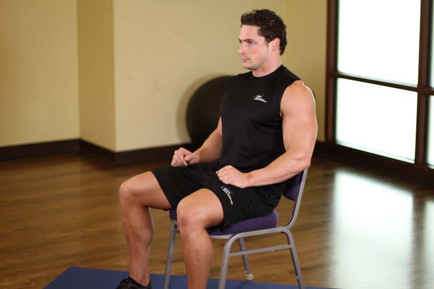 Chair Upper Body Stretch — البداية
