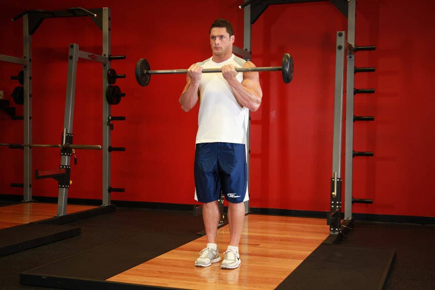 Close-Grip Standing Barbell Curl — النهاية