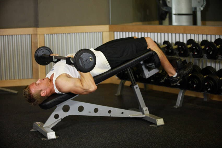 Decline Close-Grip Bench To Skull Crusher — النهاية