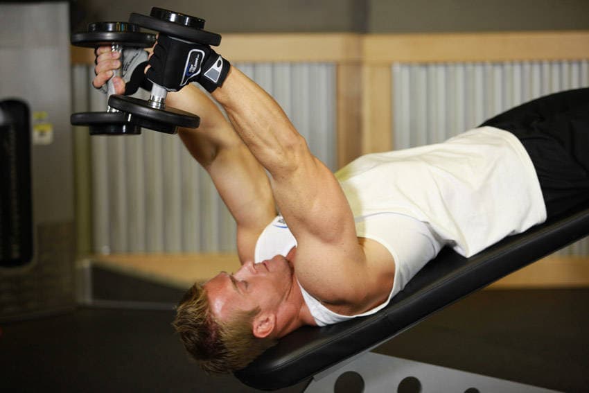 Decline Dumbbell Triceps Extension — البداية