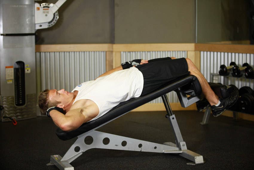 Decline Oblique Crunch — البداية