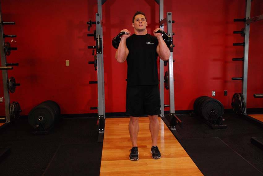 Double Kettlebell Jerk — البداية