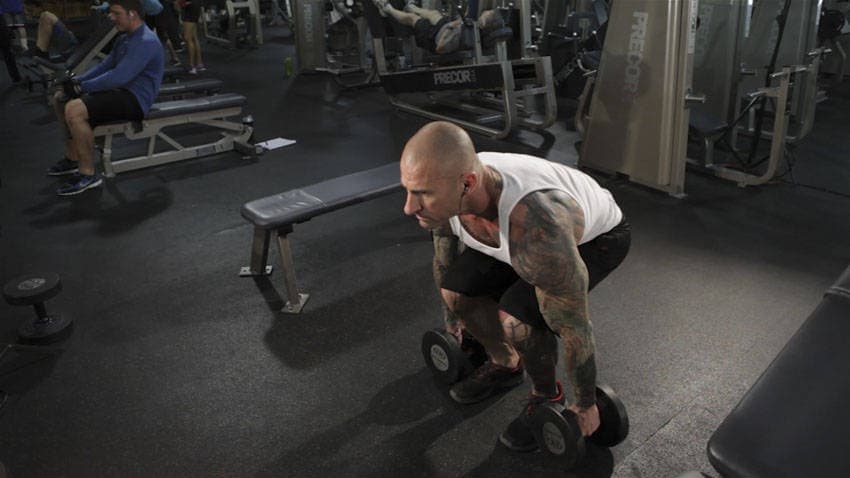 Dumbbell Clean — البداية