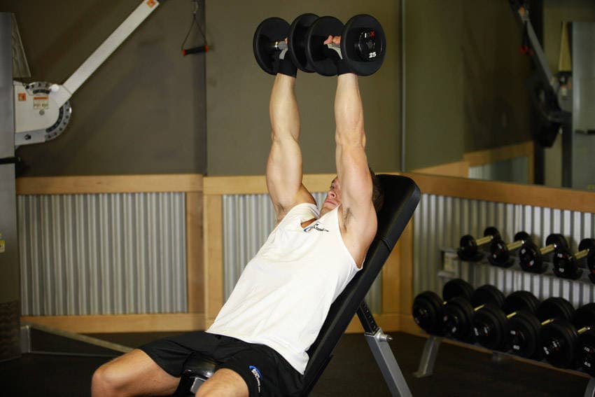 Dumbbell Incline Shoulder Raise — النهاية