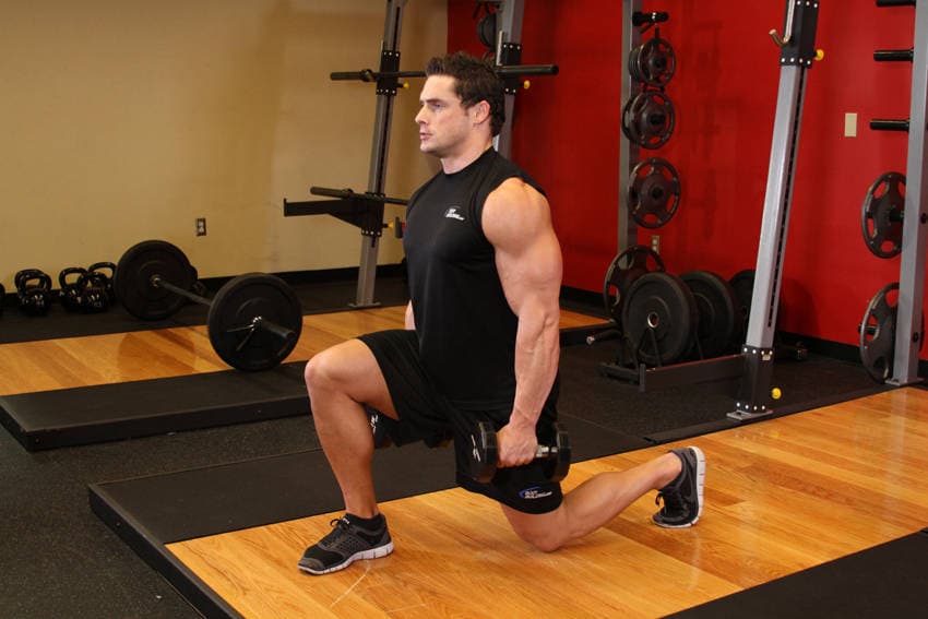 Dumbbell Lunges — النهاية
