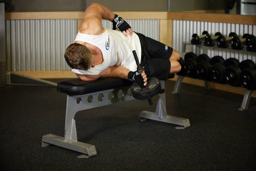 Dumbbell Lying Supination — النهاية