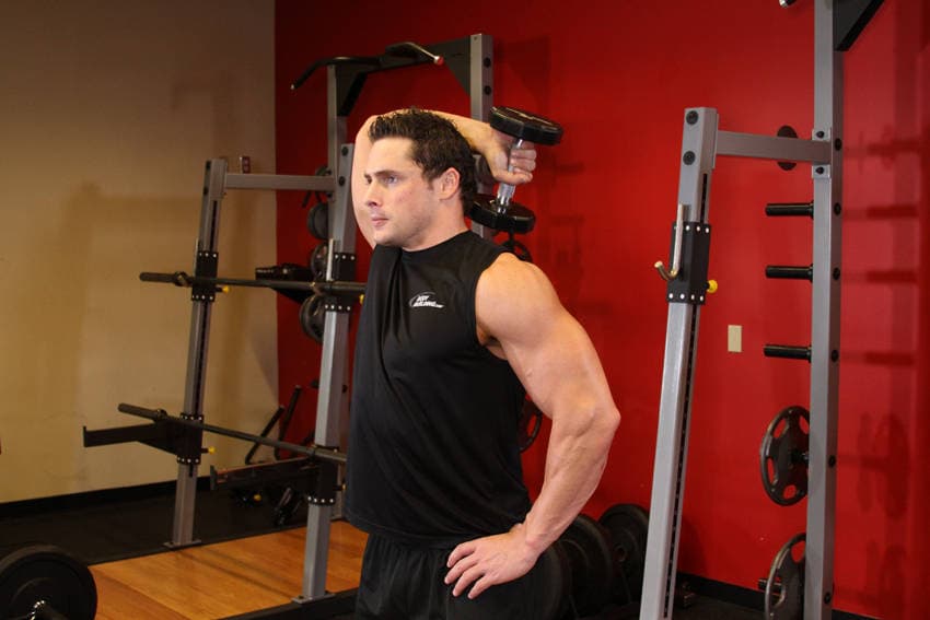 Dumbbell One-Arm Triceps Extension — البداية