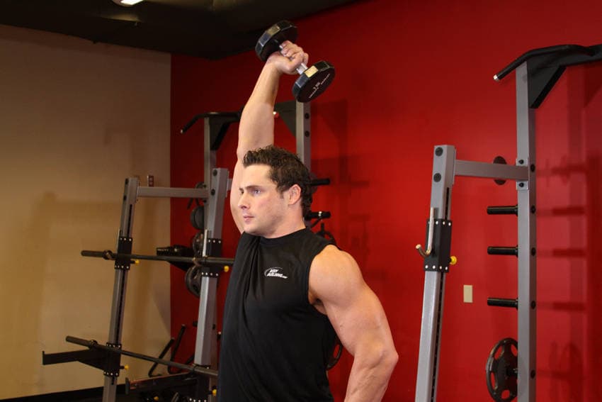 Dumbbell One-Arm Triceps Extension — النهاية
