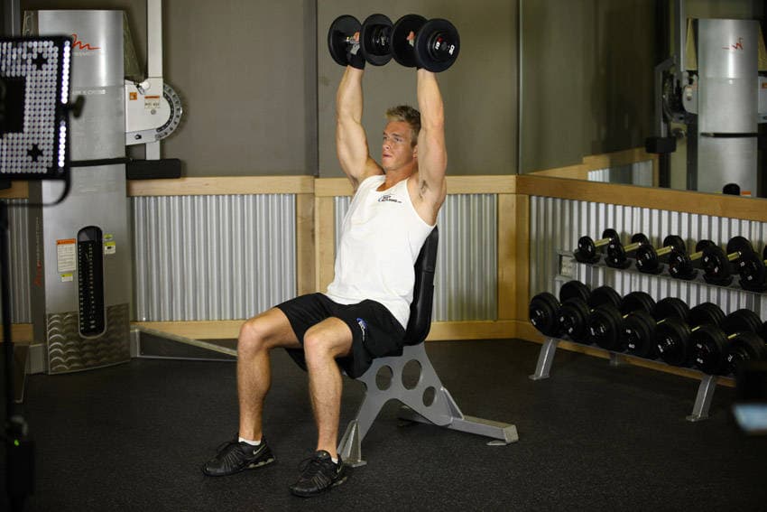 Dumbbell Shoulder Press — النهاية