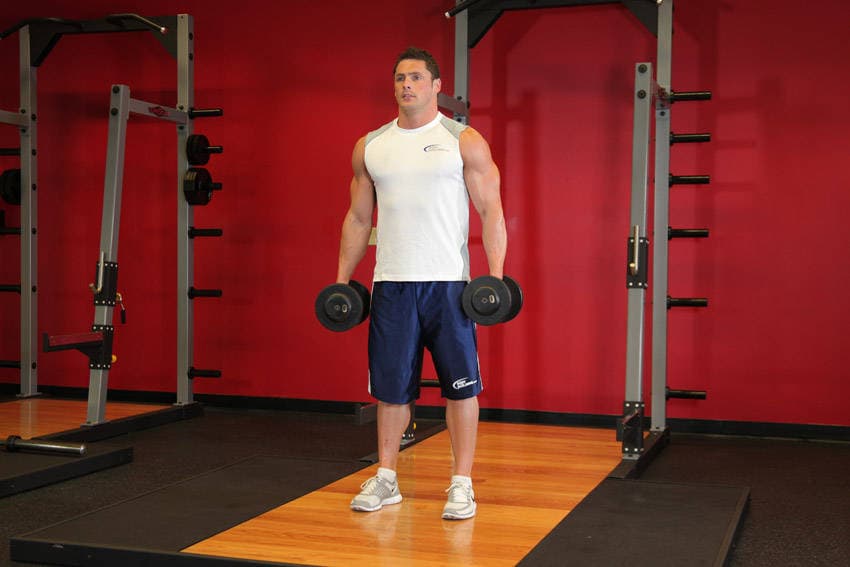 Dumbbell Squat — البداية