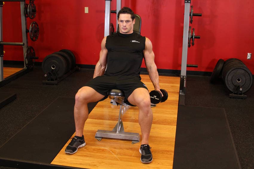 Flexor Incline Dumbbell Curls — البداية
