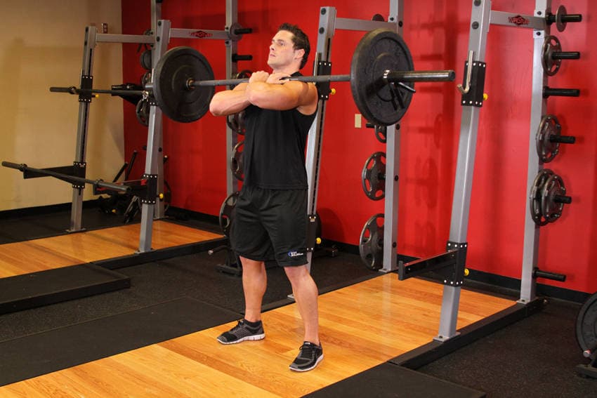 Front Barbell Squat — البداية
