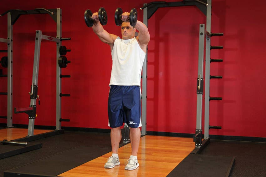 Front Two-Dumbbell Raise — النهاية