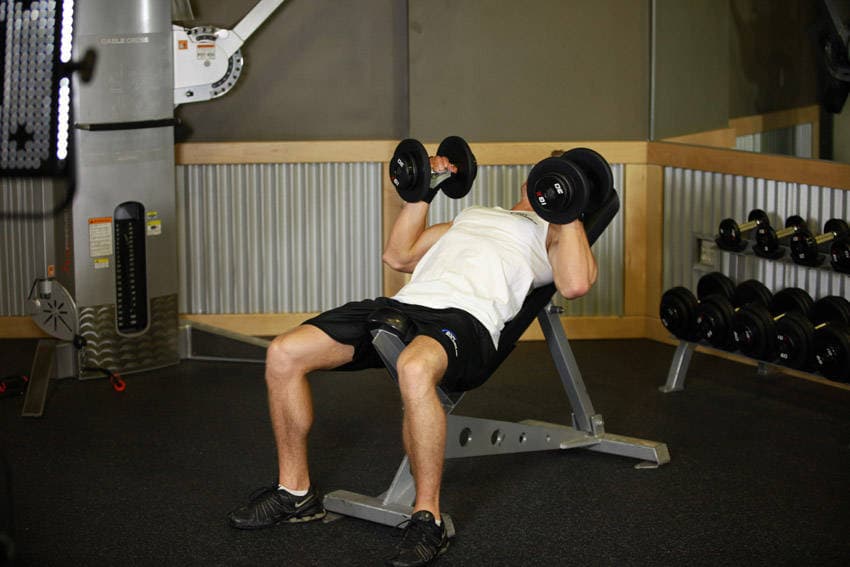 Hammer Grip Incline DB Bench Press — البداية