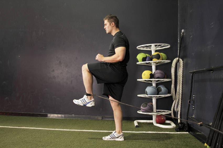 Hip Flexion with Band — النهاية