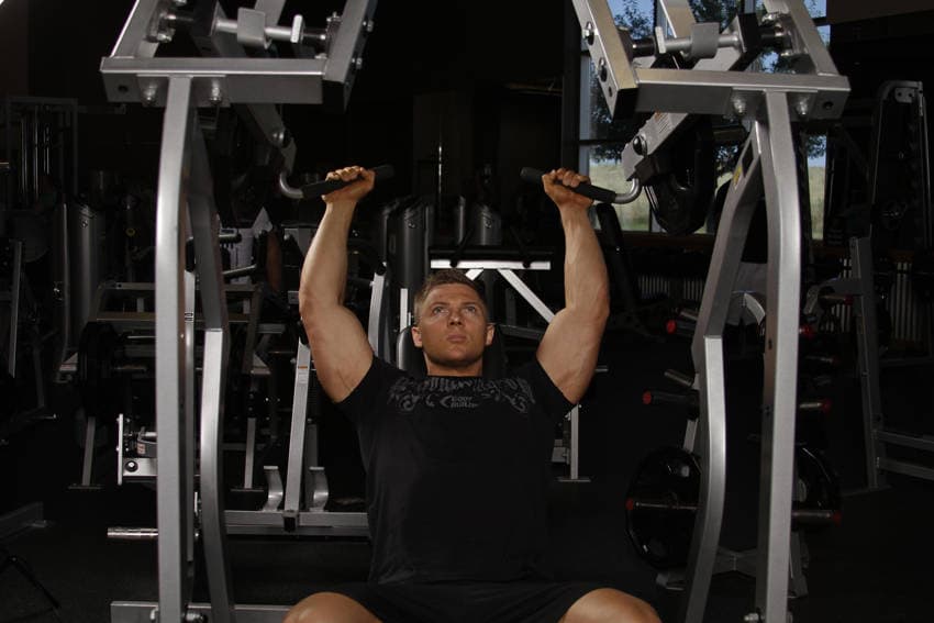 Leverage Shoulder Press — النهاية
