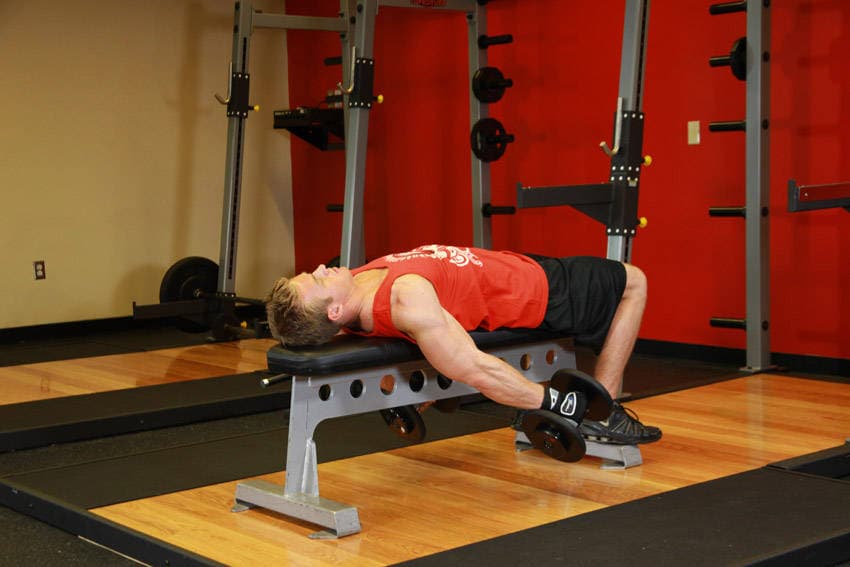 Lying Supine Dumbbell Curl — النهاية