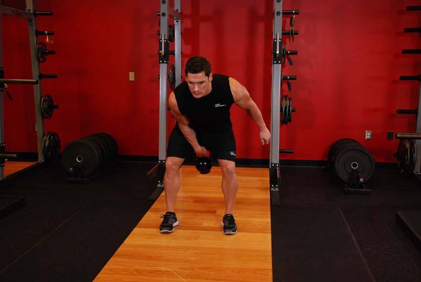 One-Arm Kettlebell Clean — النهاية