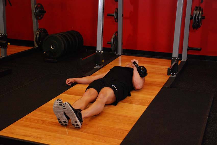 One-Arm Kettlebell Floor Press — البداية