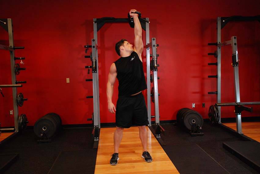 One-Arm Kettlebell Military Press To The Side — النهاية
