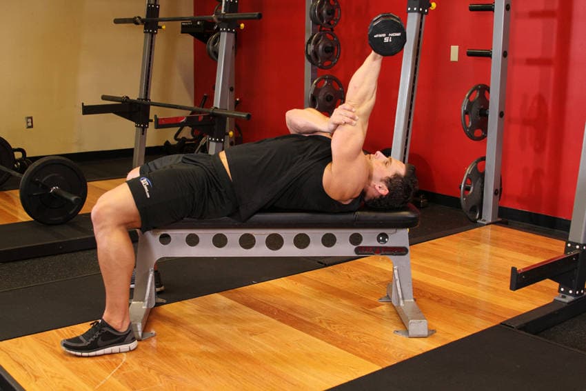 One Arm Pronated Dumbbell Triceps Extension — البداية
