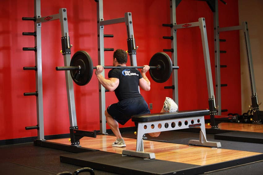 One Leg Barbell Squat — النهاية