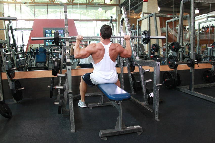 Seated Barbell Military Press — البداية