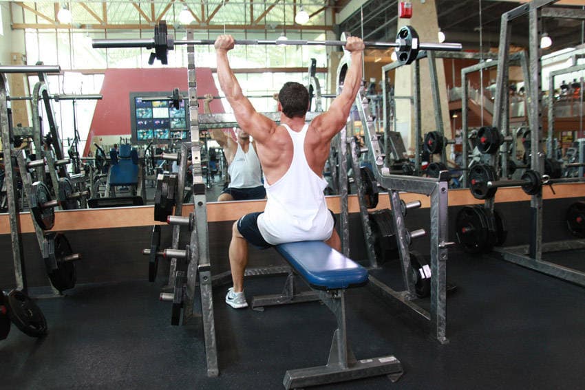 Seated Barbell Military Press — النهاية