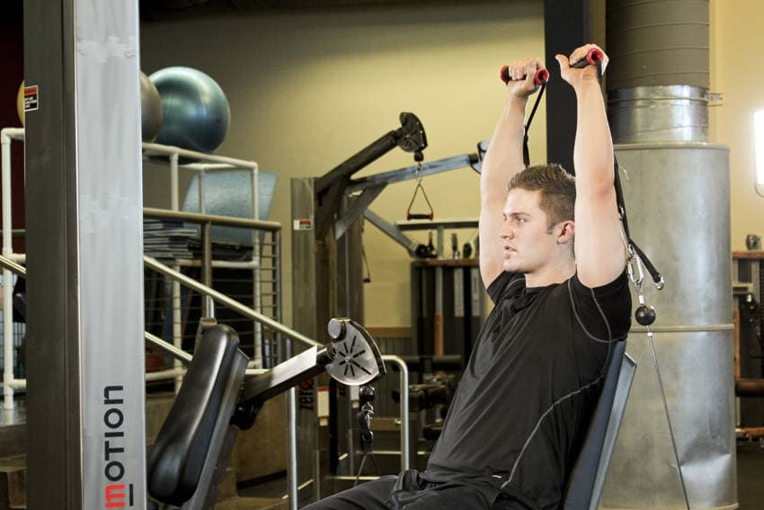 Seated Cable Shoulder Press — النهاية