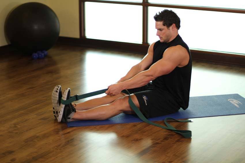 Seated Hamstring and Calf Stretch — النهاية