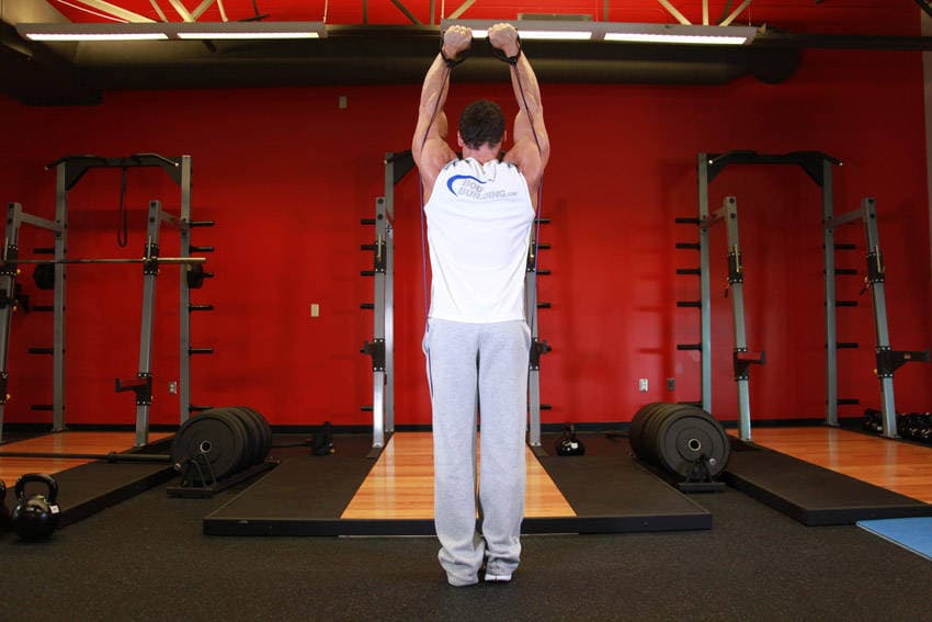 Shoulder Press - With Bands — النهاية