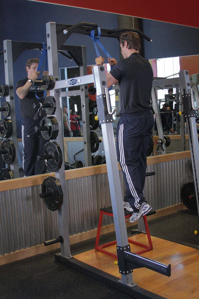 Single-Leg High Box Squat — البداية