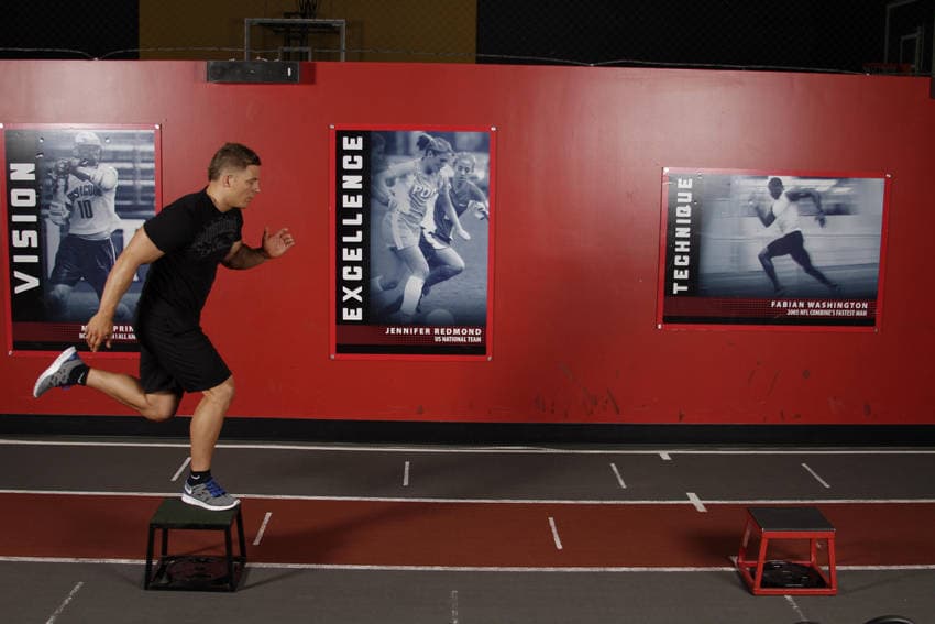 Single-Leg Stride Jump — البداية