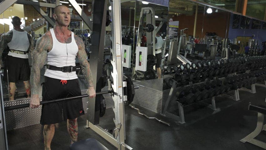 Smith Machine Hang Power Clean — البداية