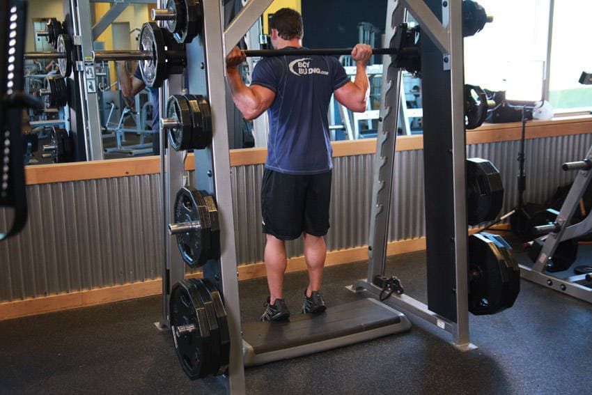 Smith Machine Reverse Calf Raises — النهاية