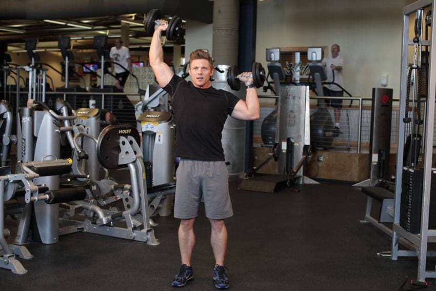 Standing Alternating Dumbbell Press — النهاية