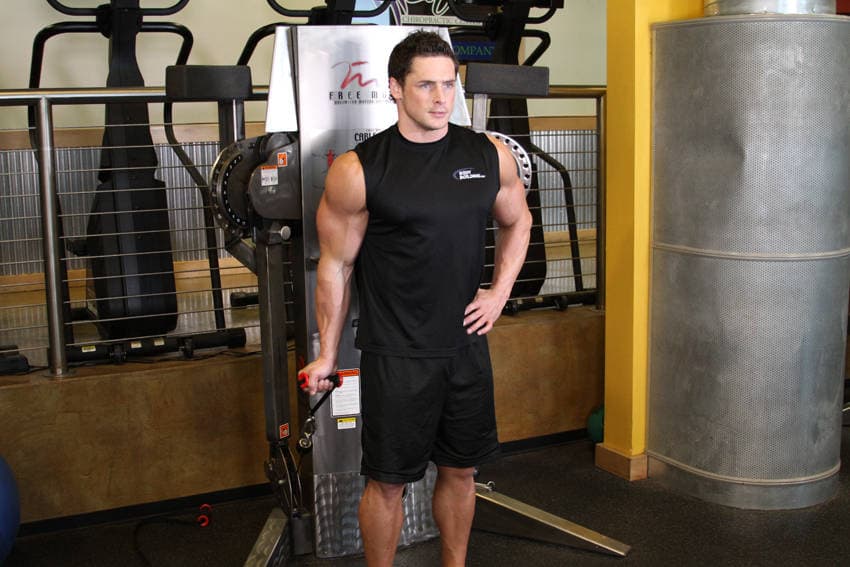 Standing One-Arm Cable Curl — البداية