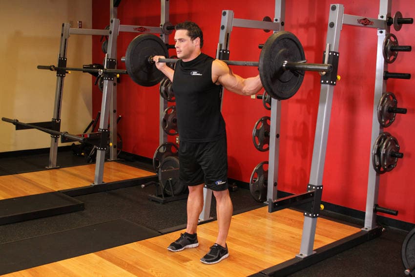 Stiff Leg Barbell Good Morning — البداية